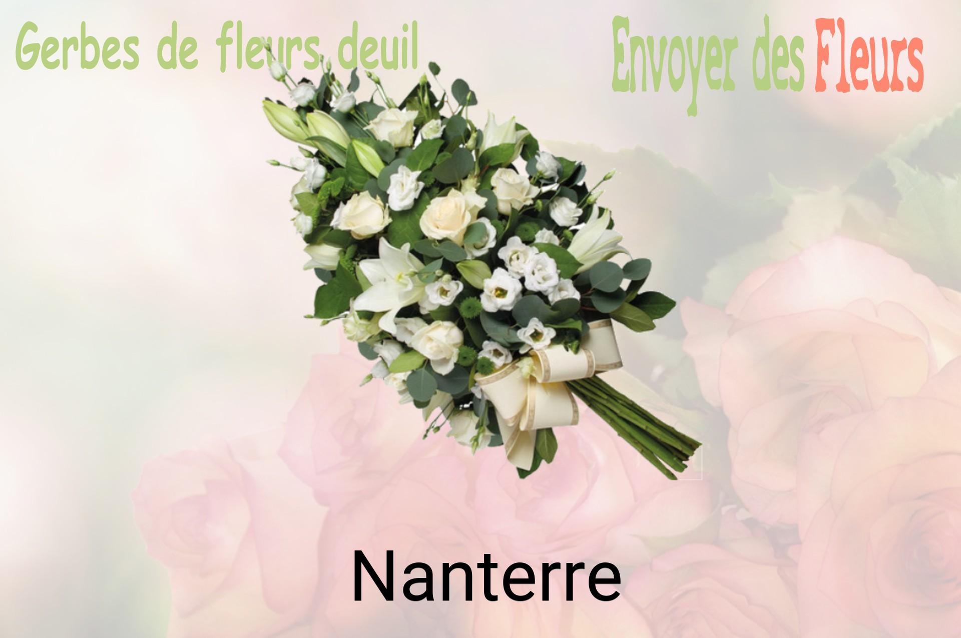 Gerbe de fleurs de deuil livrée à Nanterre